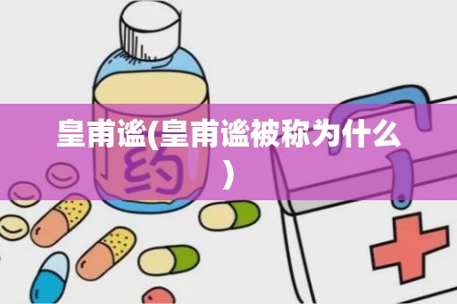 皇甫谧(皇甫谧被称为什么)