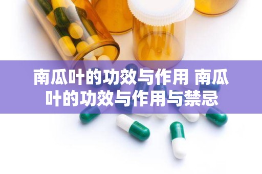 南瓜叶的功效与作用 南瓜叶的功效与作用与禁忌