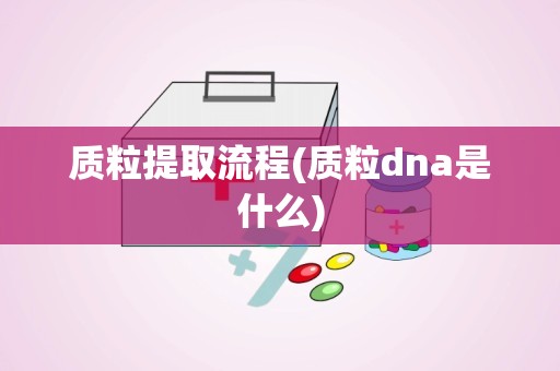 质粒提取流程(质粒dna是什么)