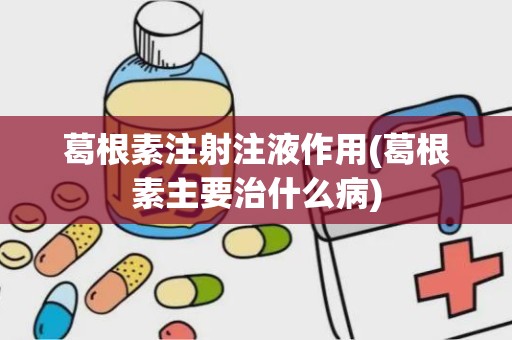 葛根素注射注液作用(葛根素主要治什么病)