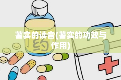 蓍实的读音(蓍实的功效与作用)